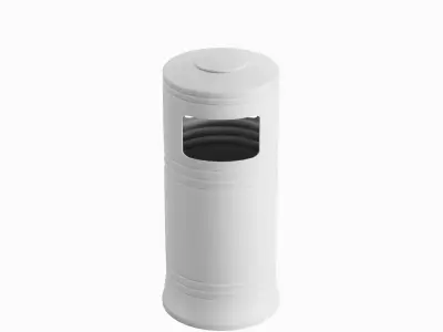 Street Trash Bin 02 Low-poly 3D model
