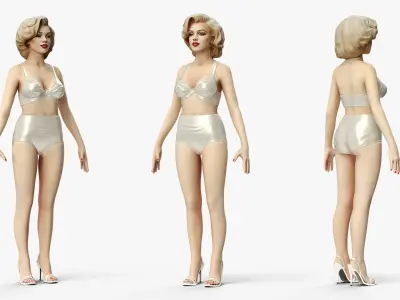  Marilyn Monroe A Pose Bikini Statue 