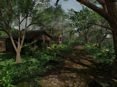 Village Scene 3D model