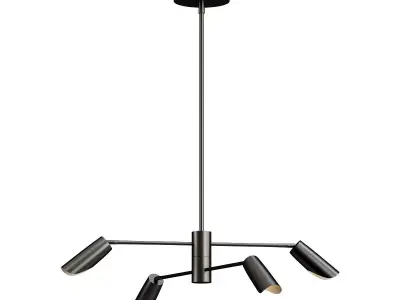 ramond chandelier with four lights and finish 3D model