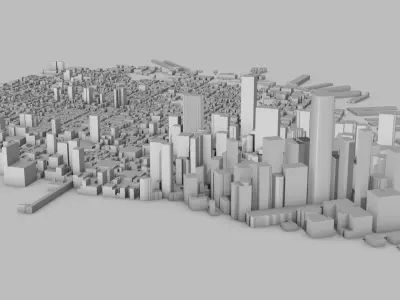 San Francisco City Low-poly 3D model