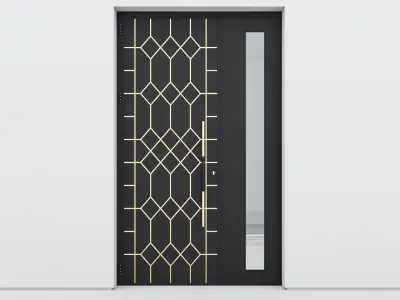 Aluminium door 293 3D model
