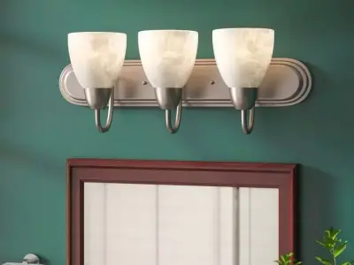 Jefferson 3 - Light Bath Bar - 2 Colour 3D model