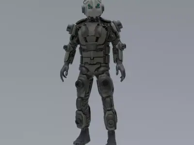 Scifi Soldier - Operator 012 Low-poly 3D model