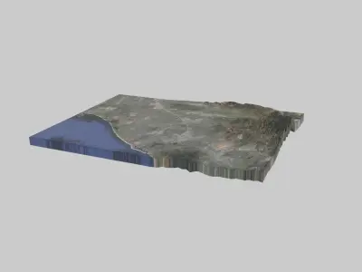 Santa Ana City Low-poly 3D model