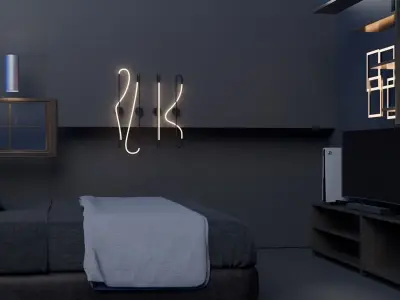 bedroom architectural room interior 3D model