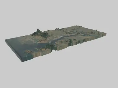 Nampho City Low-poly 3D model