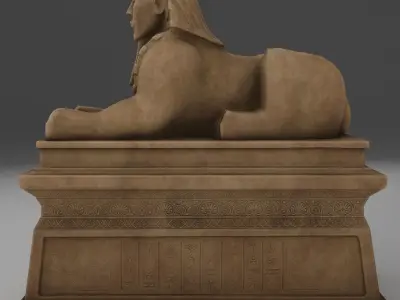 Sphinx Statue Low-poly 3D model