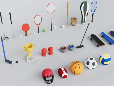 Sports Stadium Pack Collection - Game Ready 3D model