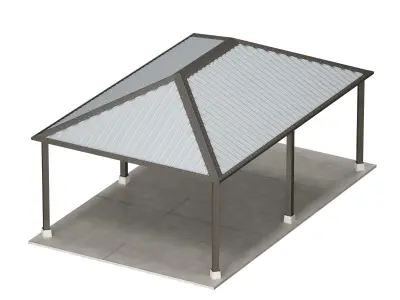 Metal Canopy Gazebo Roof 3D model