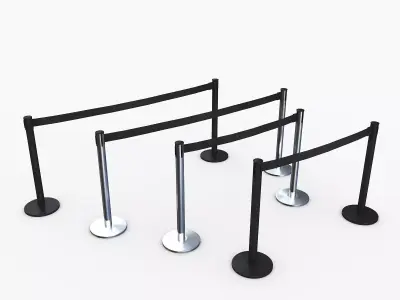 Airport Stanchions 3D model