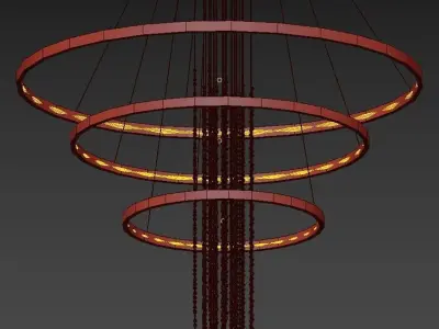 BONNET circular chandelier with lights 3D model