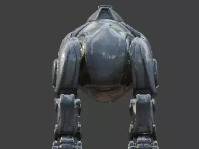 Sci-Fi Robot Rhino 3D Model Low-poly 3D model