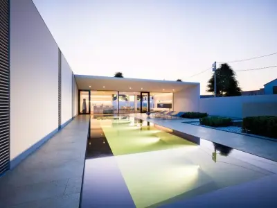 Modern Pool Villa V-ray 3 Cinema 4D 3D model