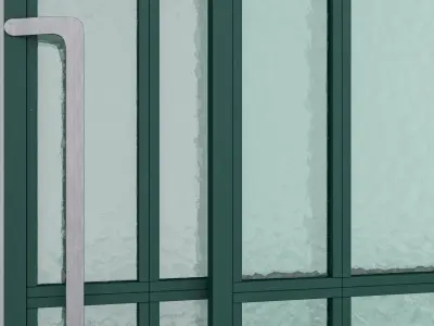 Aluminium door 351 3D model