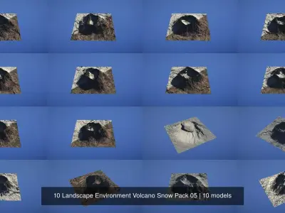 10 Landscape Environment Volcano Snow Pack 05