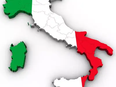 Map of Italy 3D model