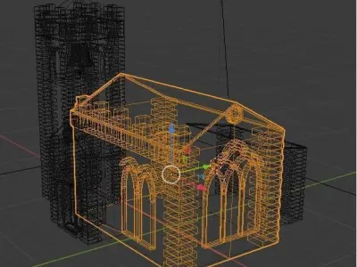 Monostery Low-poly 3D model