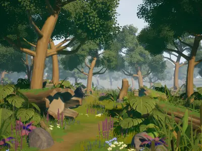 Stylized Environment Series - Swamp Package Low-poly 3D model