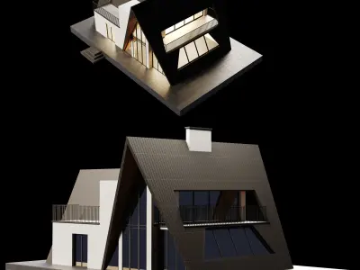 Model villa 05 Low-poly 3D model