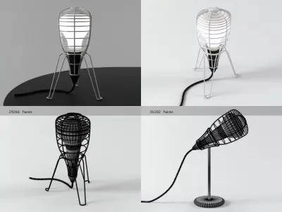 Cage Table Lamp 3D model