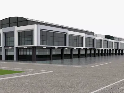 Modern Retail Store Building 3D model