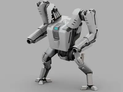 Combat Droid rigged 3D model