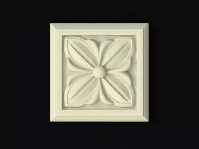 rosette flower 3D model 20