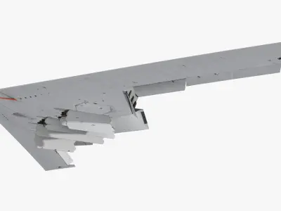  Low Observable Strategic Aircraft Old White Rigged for Maya 