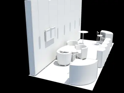 Exhibition stand design 3D model