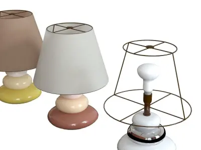 Table Lamp Pebbles Design 3D model