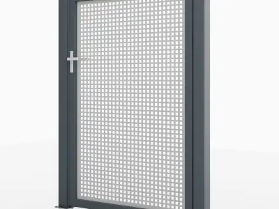Aluminum Fence Model 5 3D Model Pack