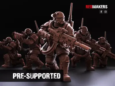Shock Troops - Elite Squad of the Imperial Force 3D print model