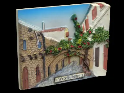 Rhodes Greece Magnet Souvenir 3D print model