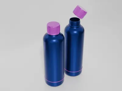 Water Bottle 3D Model Free low-poly 3D model