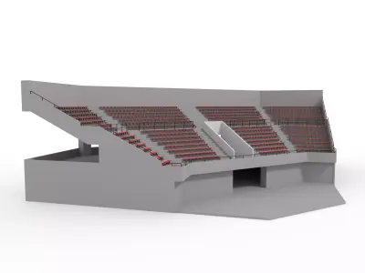 Stadium Tribune 09 Corner 3D model