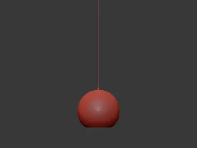 PLEATED CRYSTAL Pendant lamp 3D model