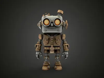 steampunk robotic 13 3D print model