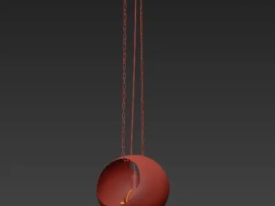 PEAR 1 clear glass pendant light 3D model