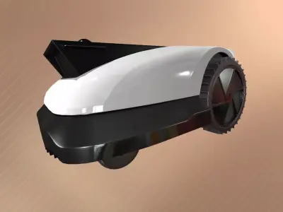 Robotic Lawn Mower Set Low-poly 3D model