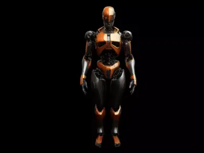 Robots Pack 7 Low-poly 3D model