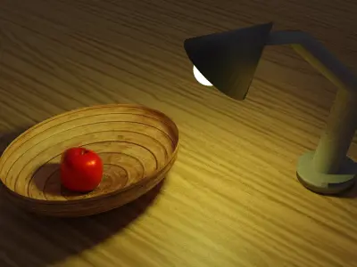Light with fruit Free low-poly 3D model
