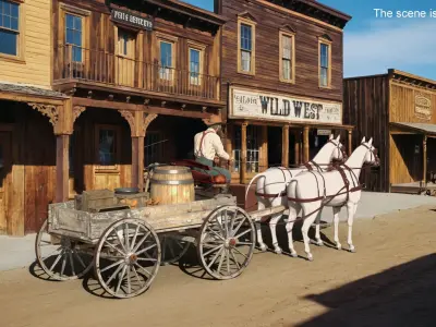  Gold Rush Miner with Wagon and Horses  purchase