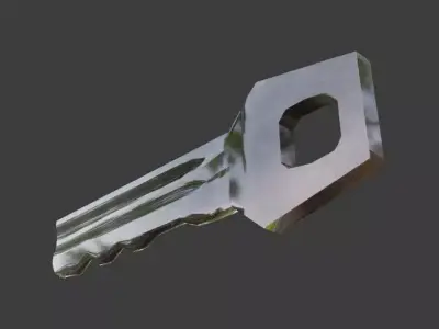 Door key Free 3D model
