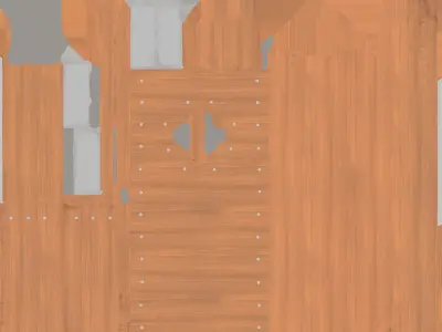 Wood Door 3 3D model