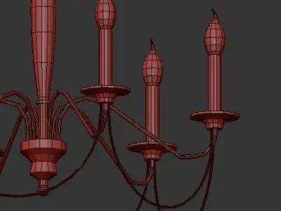 Graham Iron Chandelier 3D model