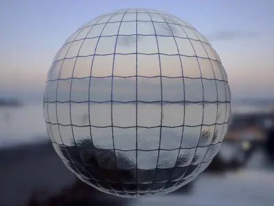 Wired Glass PBR Substance Material Texture