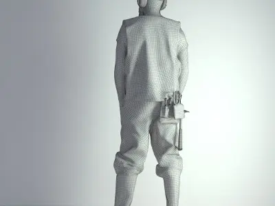 3D Scan Man Worker Safety 018 3D model