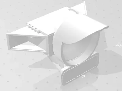 Steam locomotive head light 3D print model