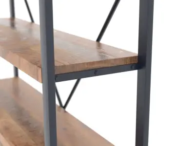 Book Cabinet Mango Wood Furniture Low-poly 3D model